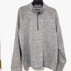Greg Norman Heather Gray quarter Zip Pullover. Fleece Lined. Size Medium.